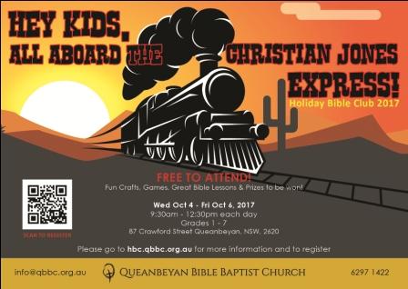 Hey Kids, All Aboard the Christian Jones Express! Holiday Bible Club 2017