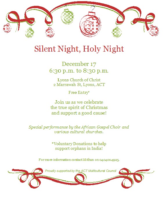Silent Night, Holy Night – A multicultural Christmas event
