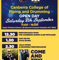 Canberra College of Piping & Drumming Open Day