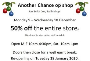 Another Chance Op Shop – 50% off Storewide Sale