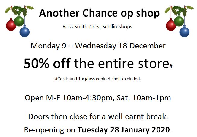 Another Chance Op Shop - 50% off Storewide Sale