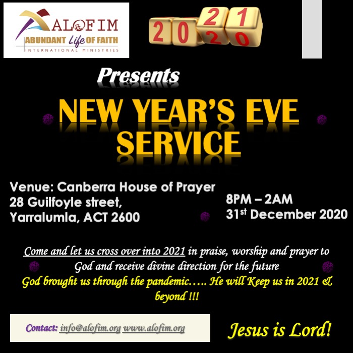 New Year's Eve CROSSOVER CHURCH SERVCE