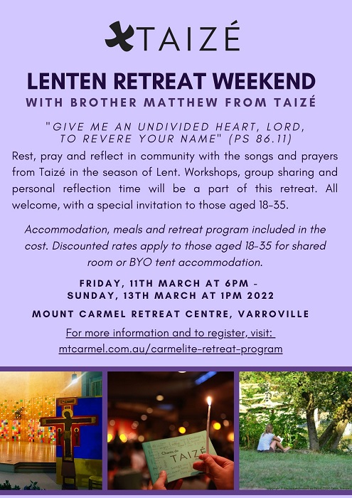 Taizé Lenten Retreat Weekend