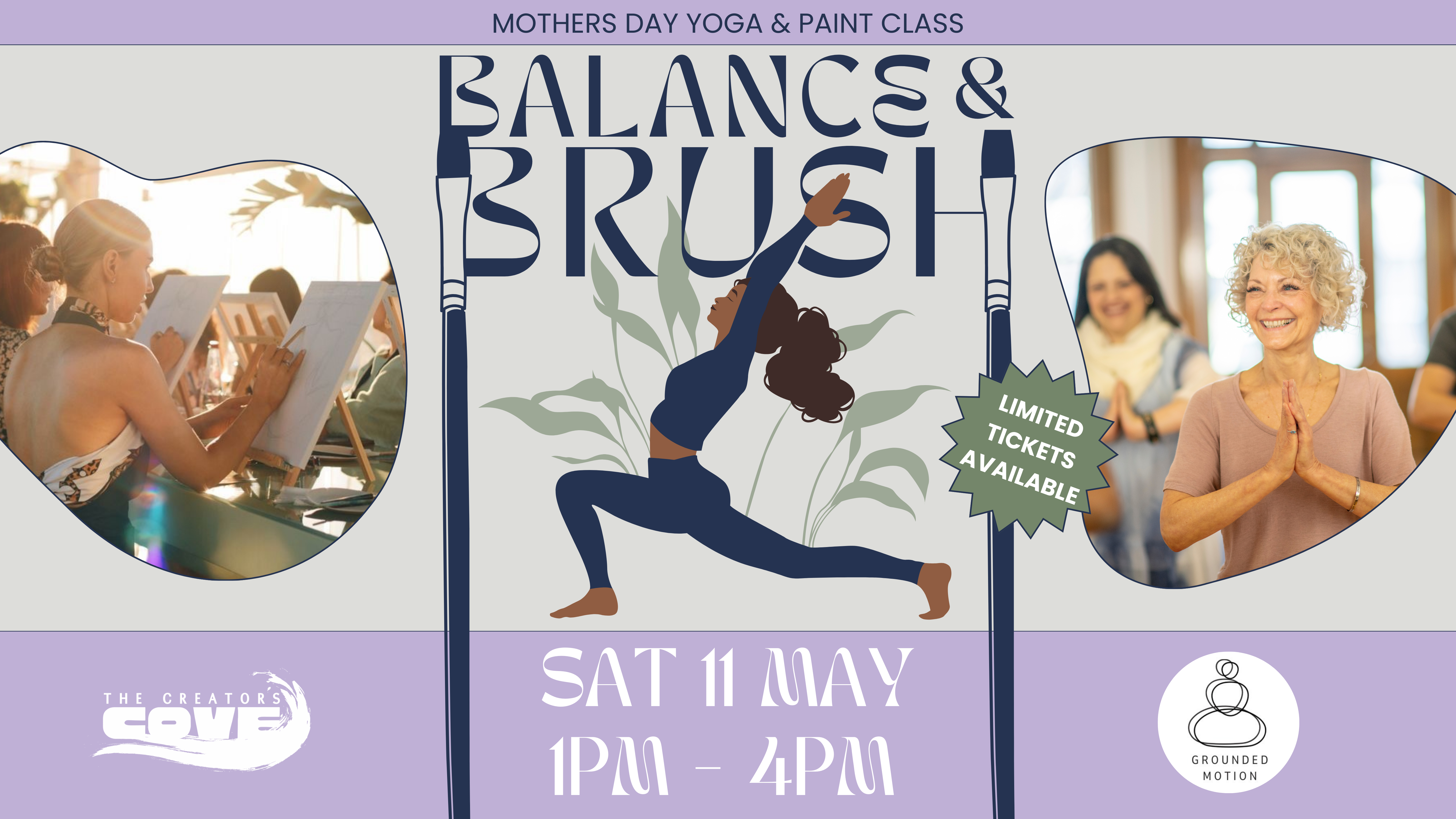 Balance + Brush: Mother’s Day Yoga and Paint experience